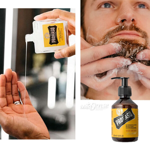 Proraso Wood and Spice – Baardshampoo & Aftershave Balm in een Tasje - Afbeelding 3