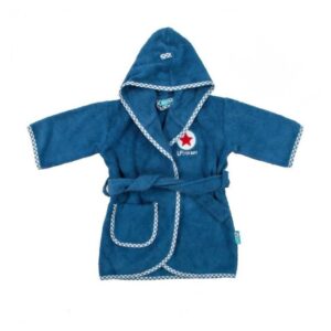 Baby badjas Lief Lifestyle! Badjas Blauw  met cappuchon -1-2 jaar